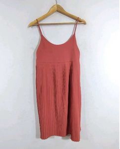 Pleated Nude Dress