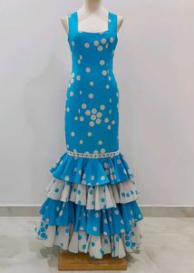 Blue Polka Dot Ruffle Dress