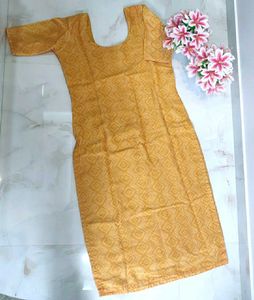 Yellow Printed Kurta
