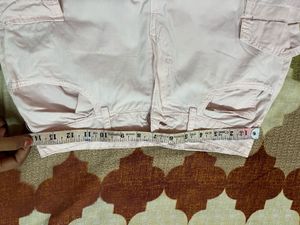 Trendy Beige Cargo Pants - Size 28, Length 39” -