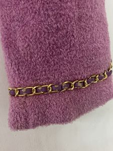 Elegant Pink Knit Cardigan