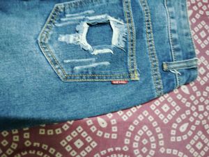 Distressed Denim Shorts
