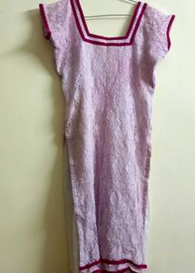 Baby Pink And White Kurta