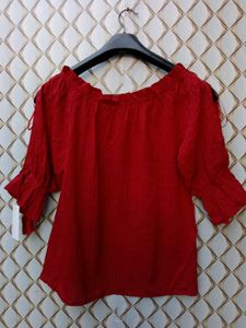 New With Tag Rust Korean Premium Bardot