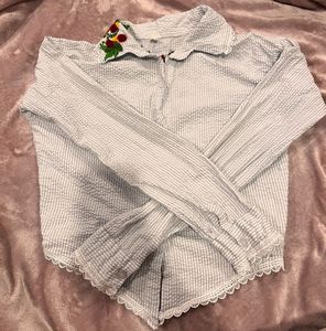 Embroidered Striped Shirt
