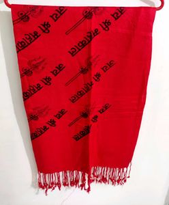 Red &#39;Jai Shree Mahakal&#39; 🧣 Stole, SAWAN SPECIAL 🕉