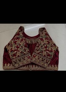 Maroon Embroidered Blouse