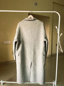Elegant Grey handmade Trench Coat