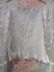 Daisy Sheer Sleeve Top