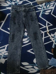 Price Drop Charcol Grey Straight Ripped Jeans