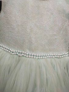 Beautiful Sparkle With Beads Green Frock