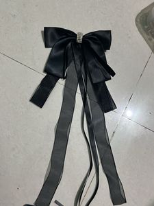 Black Bow Hair Clip