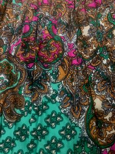 Vintage Boho Paisley Maxi Skirt