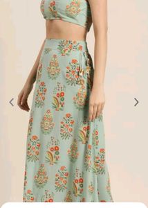 Mint Floral Lehenga Set