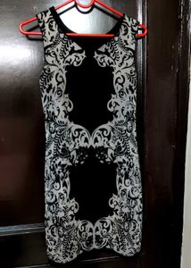 Chic Black &amp; Gray Bodycon Dress