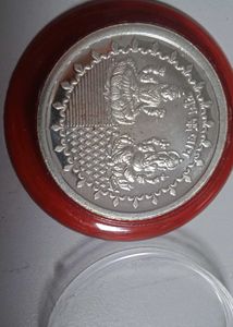 Laxmi Ganpati Silver Plated Coin