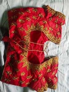 Red Embroidered Blouse