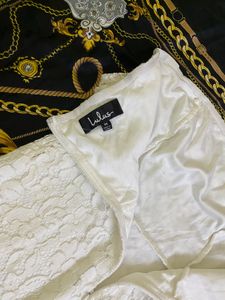 Lace Off-Shoulder Dress Bust 32(stretchy)