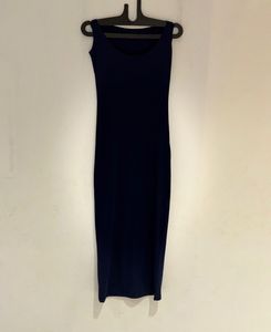 Navy blue body cone dress