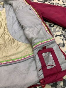 HEAVY DUTY static battle burgundy Quilted Jacket