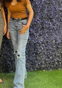 Bootcut blue high waist jeans