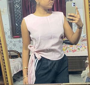 Cute Pink Tie Top