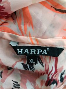 Harpa Peach Floral Sheer Top(Women)