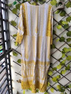Mustard a Line Kurta