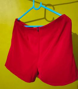 Red Casual Shorts