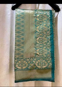 Green Banarasi Saree with blouse