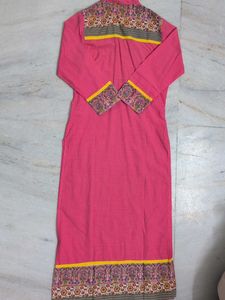 Pink Embroidered Kurta