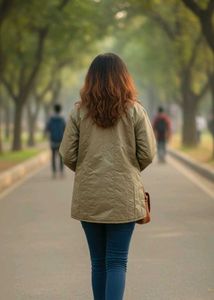 Olive Green Quilted Jacket