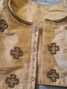 Gold Embellished Saree Blouse