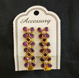KUNDAN STONES HAIR CLIPS FOR KIDS