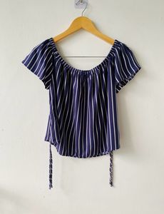 H&amp;M Blue Strips Top