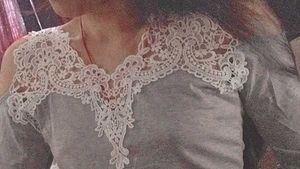 Gray Cold Shoulder Top