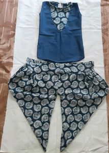 (Set) Girls Cute Stylish Kurti With Samosa Salwar