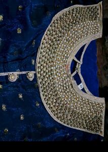 Blue Beaded Indian Dress