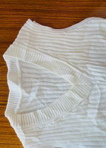 White Knit Vest Top