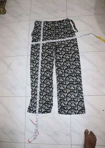 Star Print Wide Leg Lounge Pants