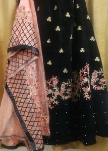 Black Velvet Lehenga