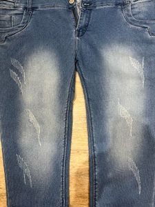 Distressed Skinny High Waist Denim