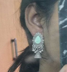 Silver Jhumka Earrings