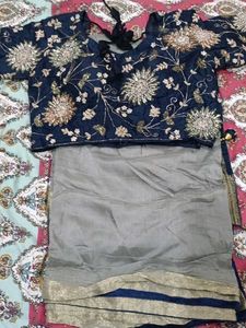 Elegant Saree with Embellished Blouse