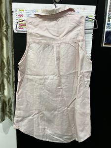 Baby Pink Sleeveless Shirt