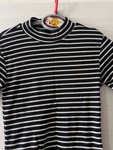 Striped Ribbed Top