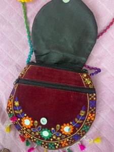 Embroidered Crossbody Bag