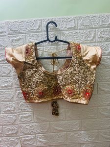 Beige&amp;Red Colour Bridal Lehenga,Blouse,Dupatta F