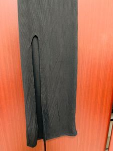 Slinky Black Maxi Dress S Size