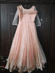 Beautiful Peach Party Gown For Women/Girls